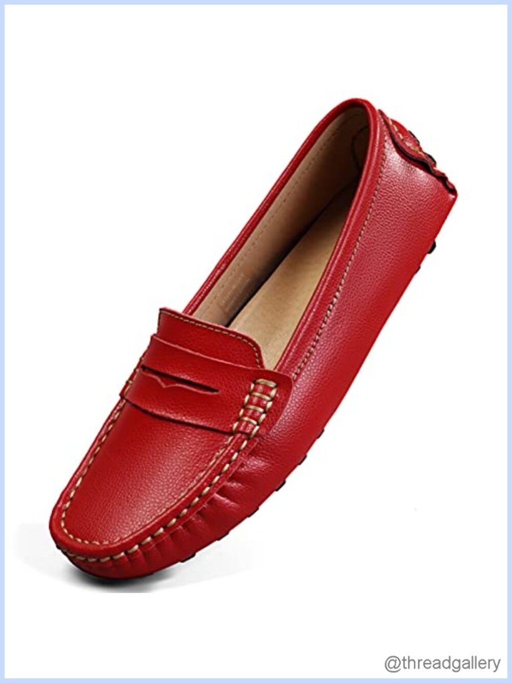 Handmade Genuine Leather Penny Loafers Slip-On Flats Driving Mocs
